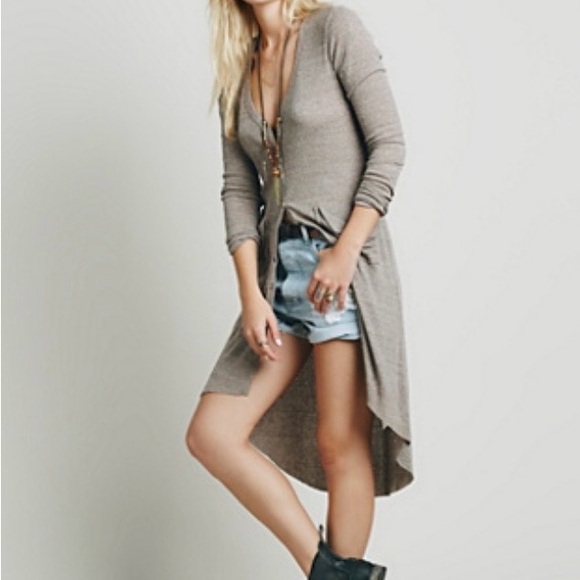 EUC Free People Beach Bonita Ribbed Cardigan Dress - Picture 2 of 5